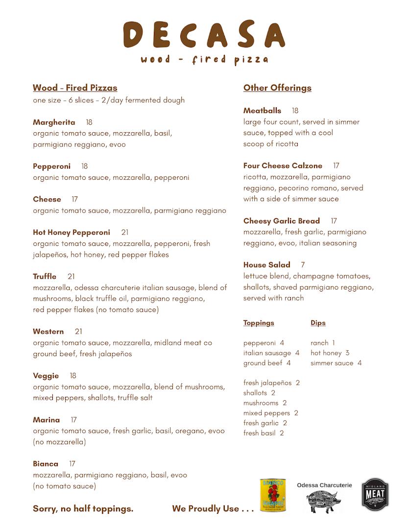 Decasa Wood-Fired Pizza